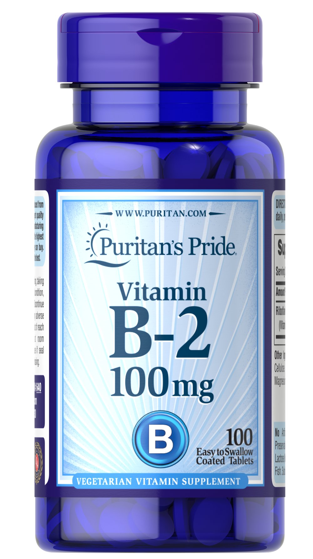  維生素 B-2 100毫克 (Riboflavin)