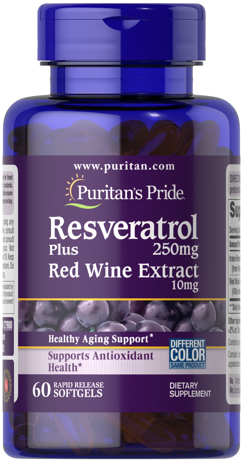  Resveratrol 白藜蘆醇 250mg 加紅酒提取物