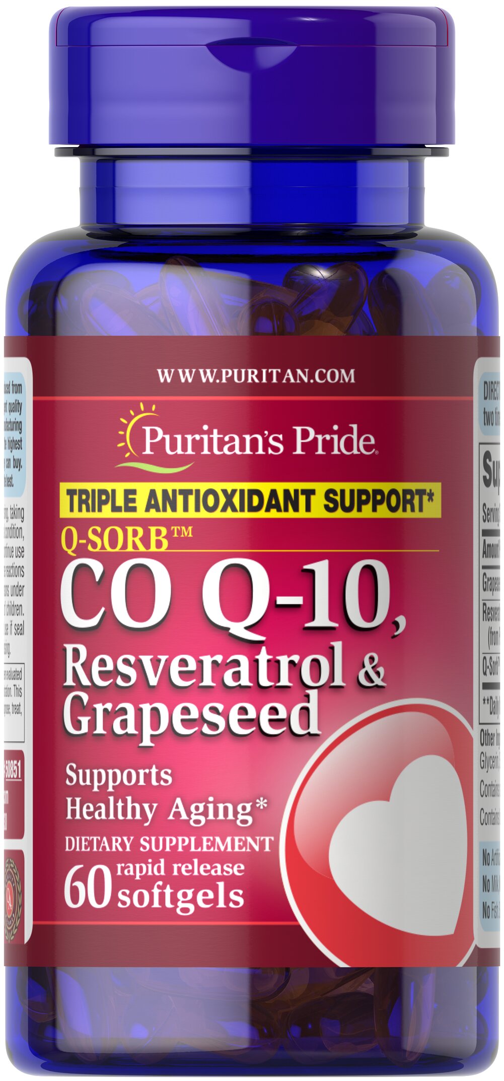 Q-SORB™輔酶Q-10、白藜蘆醇與葡萄籽