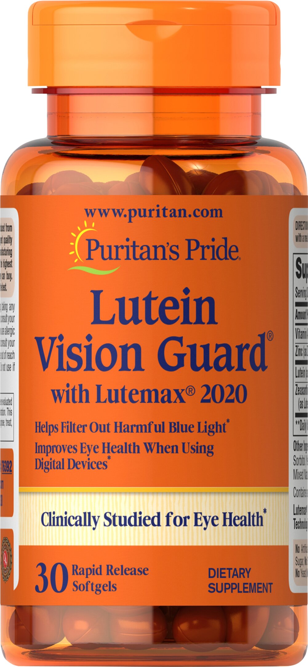 Lutein Blue Light Vision Guard® - 含有Lutemax® 2020、鋅的葉黃素藍光視力保護劑