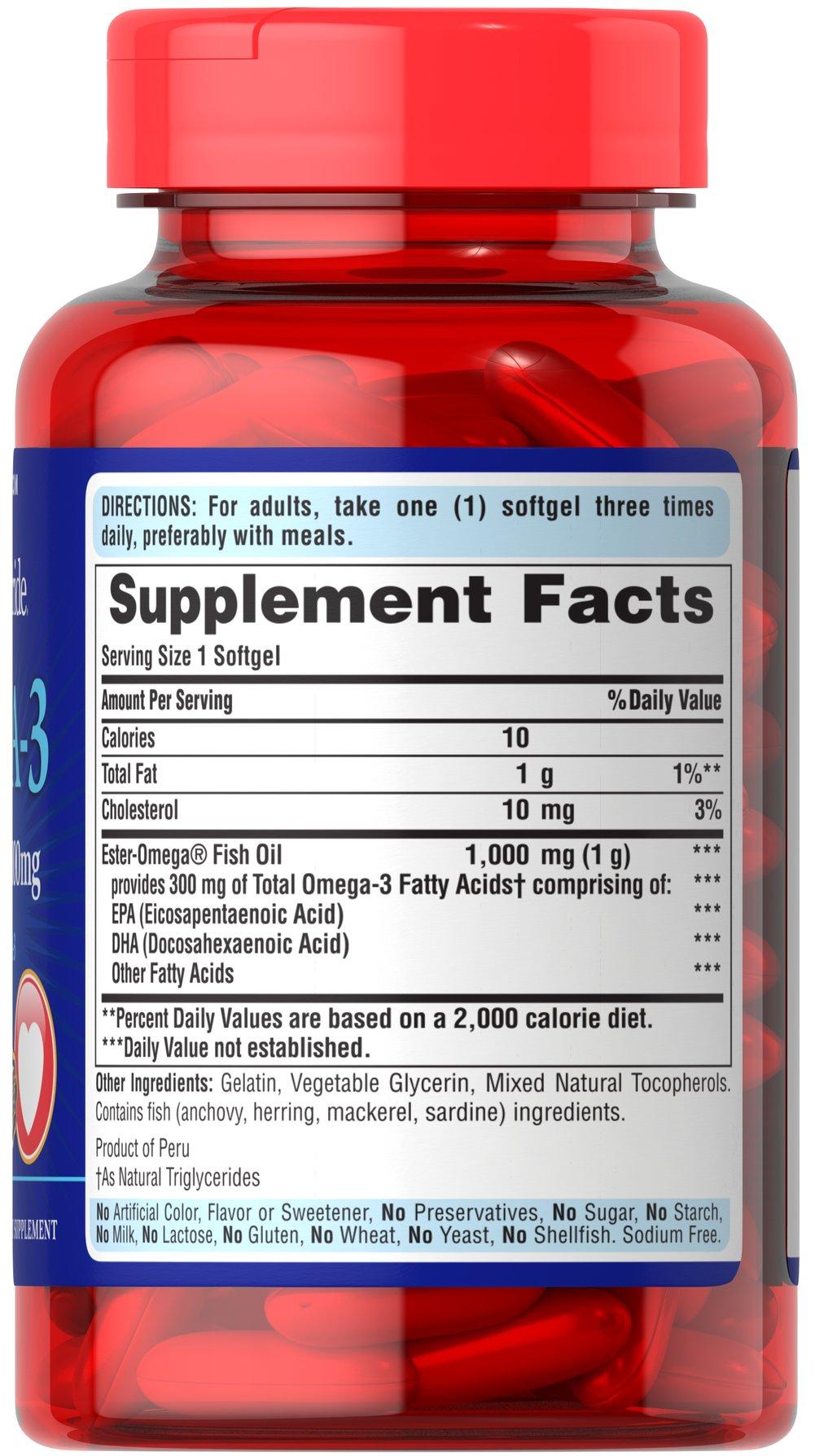 Omega-3 魚油 1000 MG（300MG 活性Omega-3）