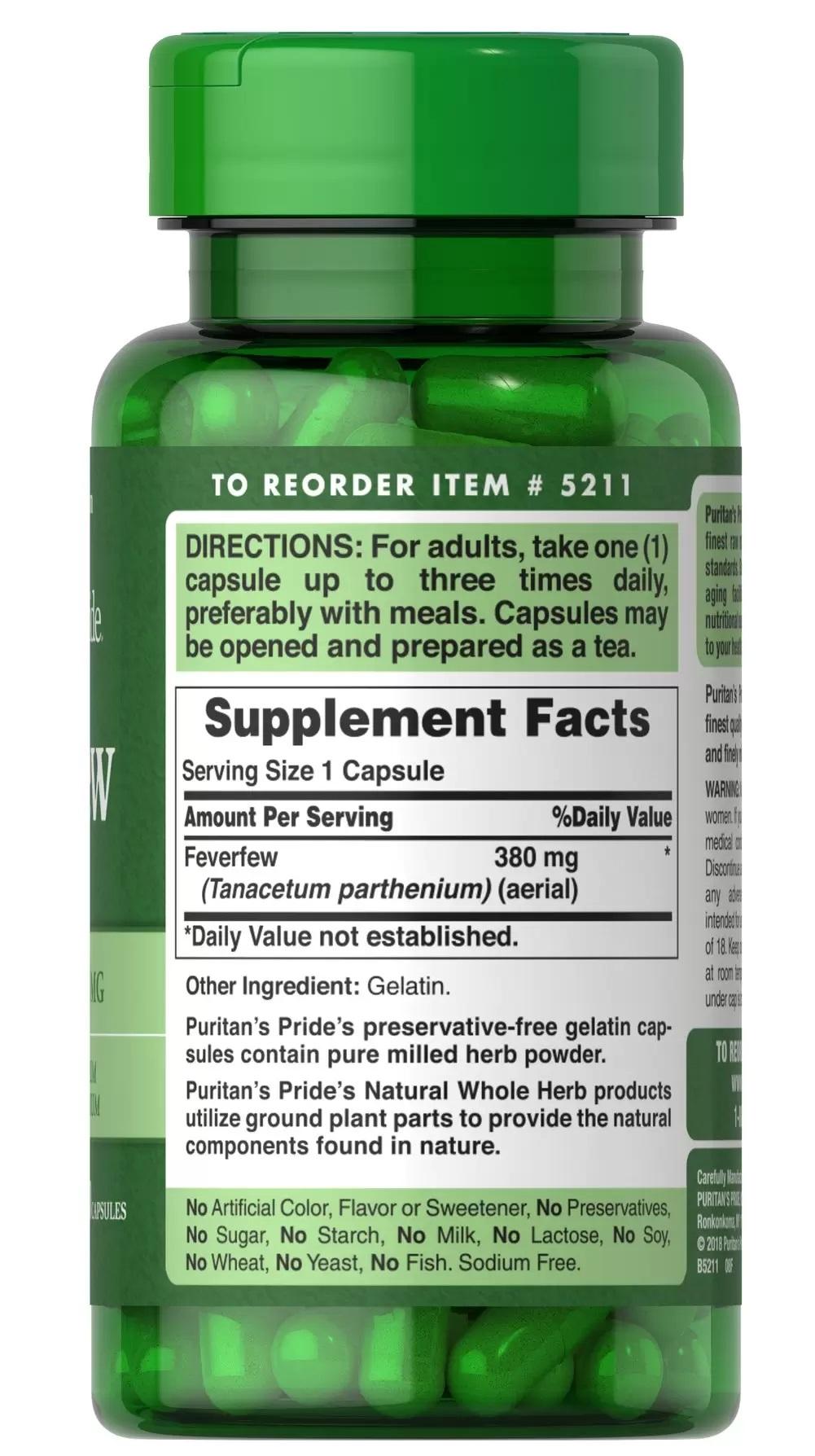 Feverfew 380mg 白菊