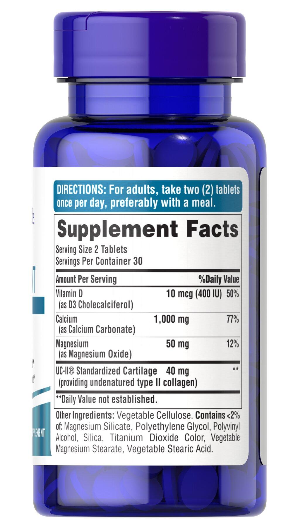 UC-II® 40 毫克活性膠原蛋白化合物 +D3 +高鈣 + 鎂