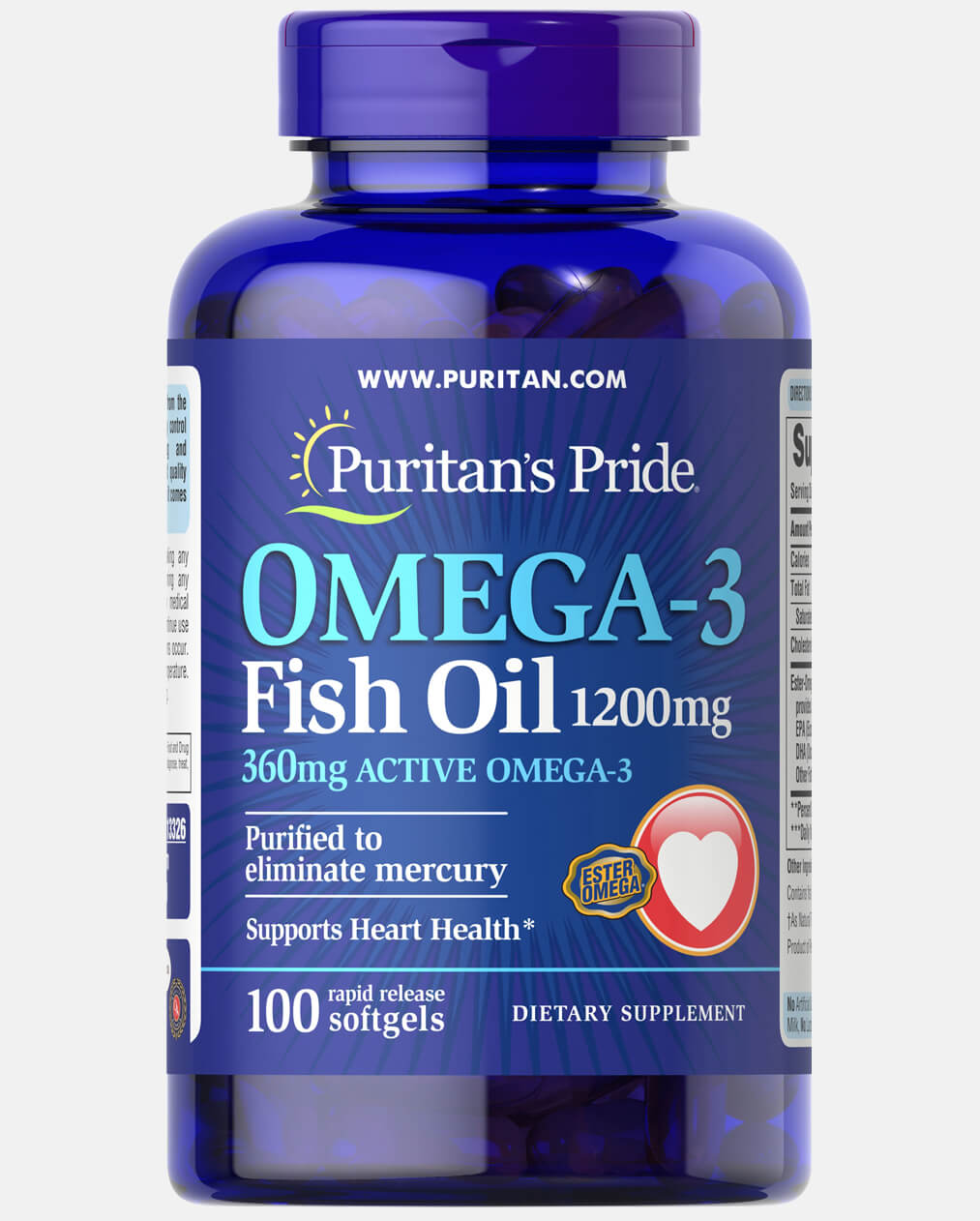 Omega-3 Fish Oil 1200 mg (360 mg Active Omega-3)